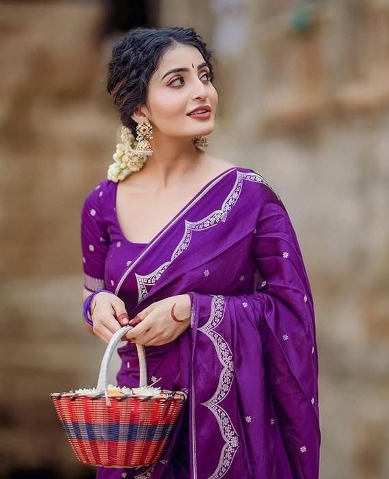 C J Enterprise Women's Banarasi Saree Pure Kanjivaram Style Silk Saree With Blouse Piece for Wedding